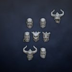 Bits cabezas de guerreros barbaros