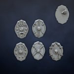 Bits escudos de caballeros barbaros