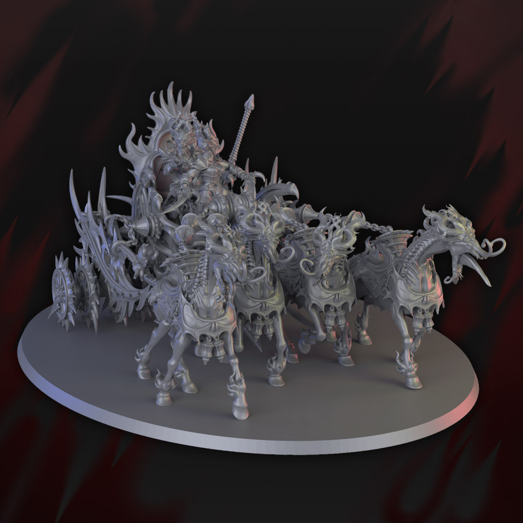 Hellflayer-Slaanesh-Daemon-Chaos-40k-AOS-9thAge-01 Azote del Deseo en Trono Infernal de espinas - Imagen 1