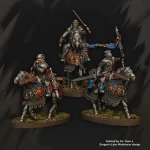 Caballeros Forlorn en caballo (grupo de mando)