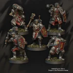 Caballeros Forlorn con escudo