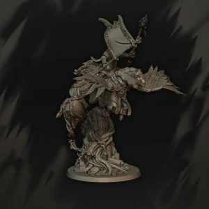 Paladín en Pegaso, miniatura de resina 3D